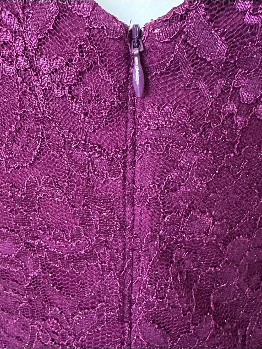 Jessica Howard Lace Flutter Sleeve Lined Sheath Dress Burgundy Size 8P - Picture 5 of 8